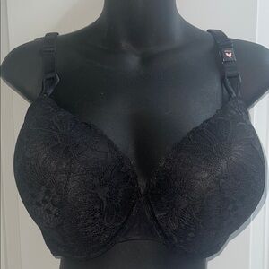 Victoria’sSecret NEW lined Demi Elegant Black Lace Bra 40DD